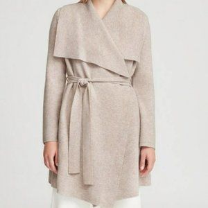 Wool Cashmere Short Wrap Coat